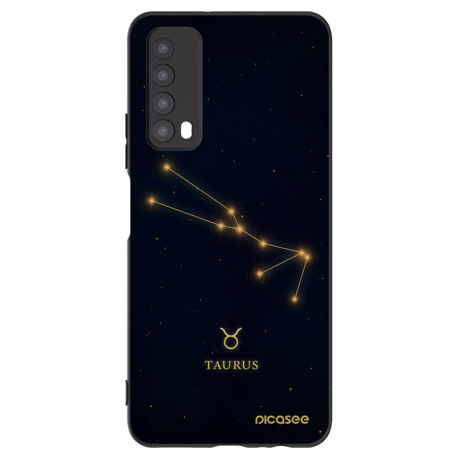 Picasee silikonový černý obal pro Huawei P Smart 2021 - TAURUS