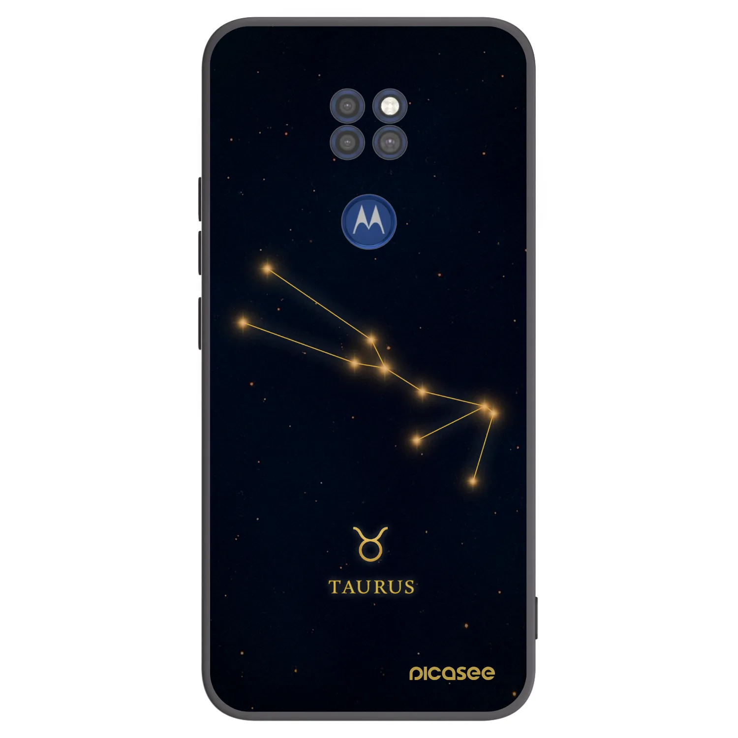 Picasee silikonový černý obal pro Motorola Moto G9 Play - TAURUS