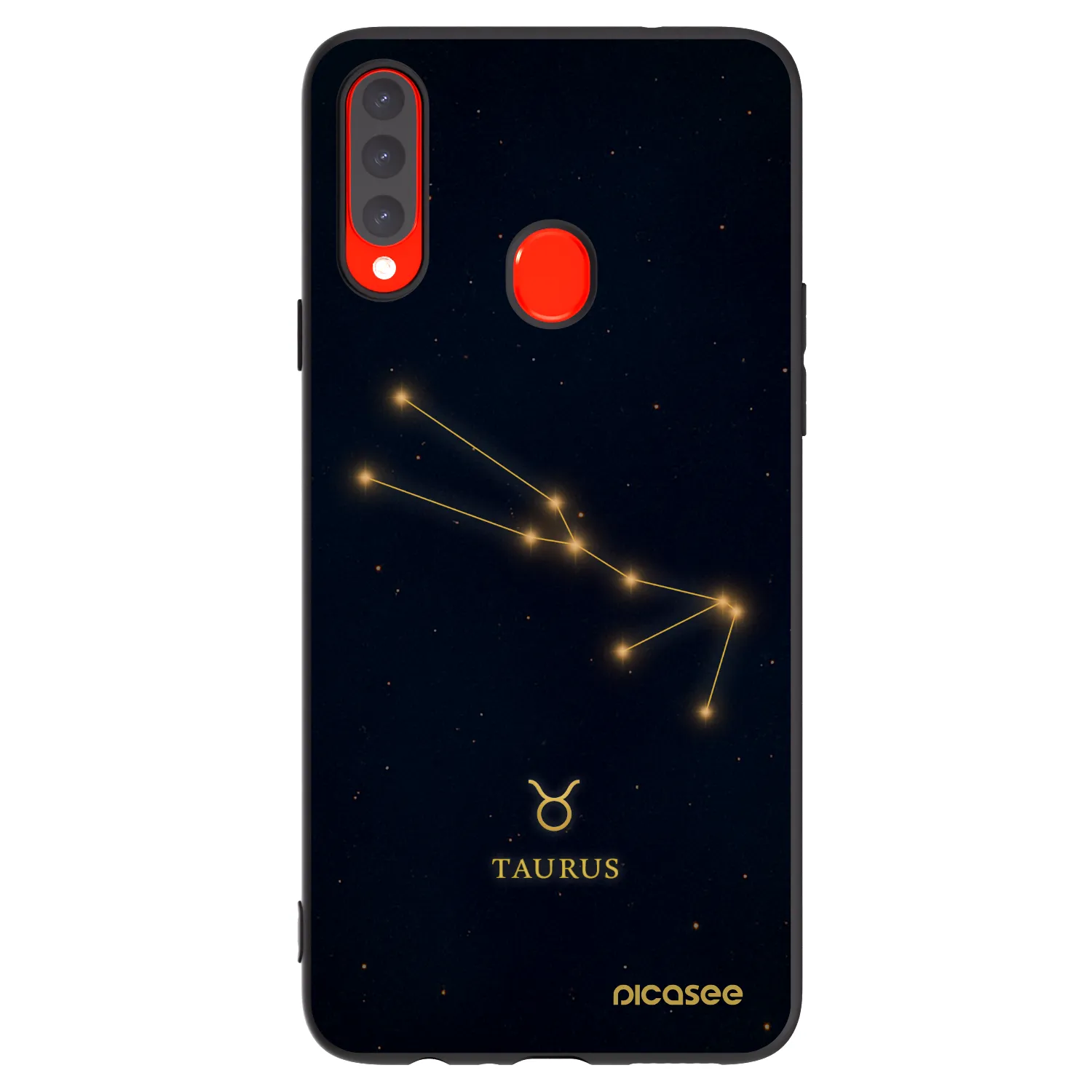 Picasee silikonový černý obal pro Samsung Galaxy A20s - TAURUS