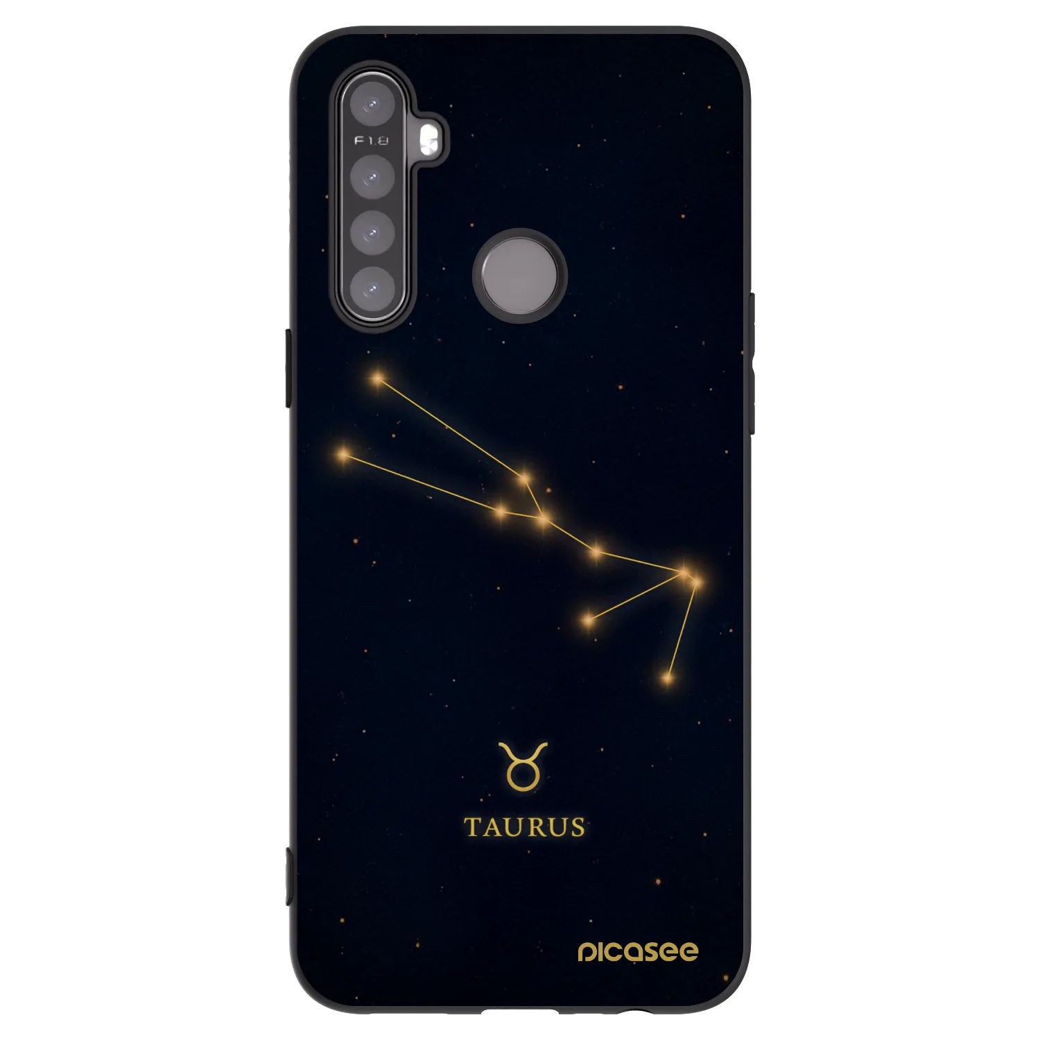 Picasee silikonový černý obal pro Realme 6i - TAURUS