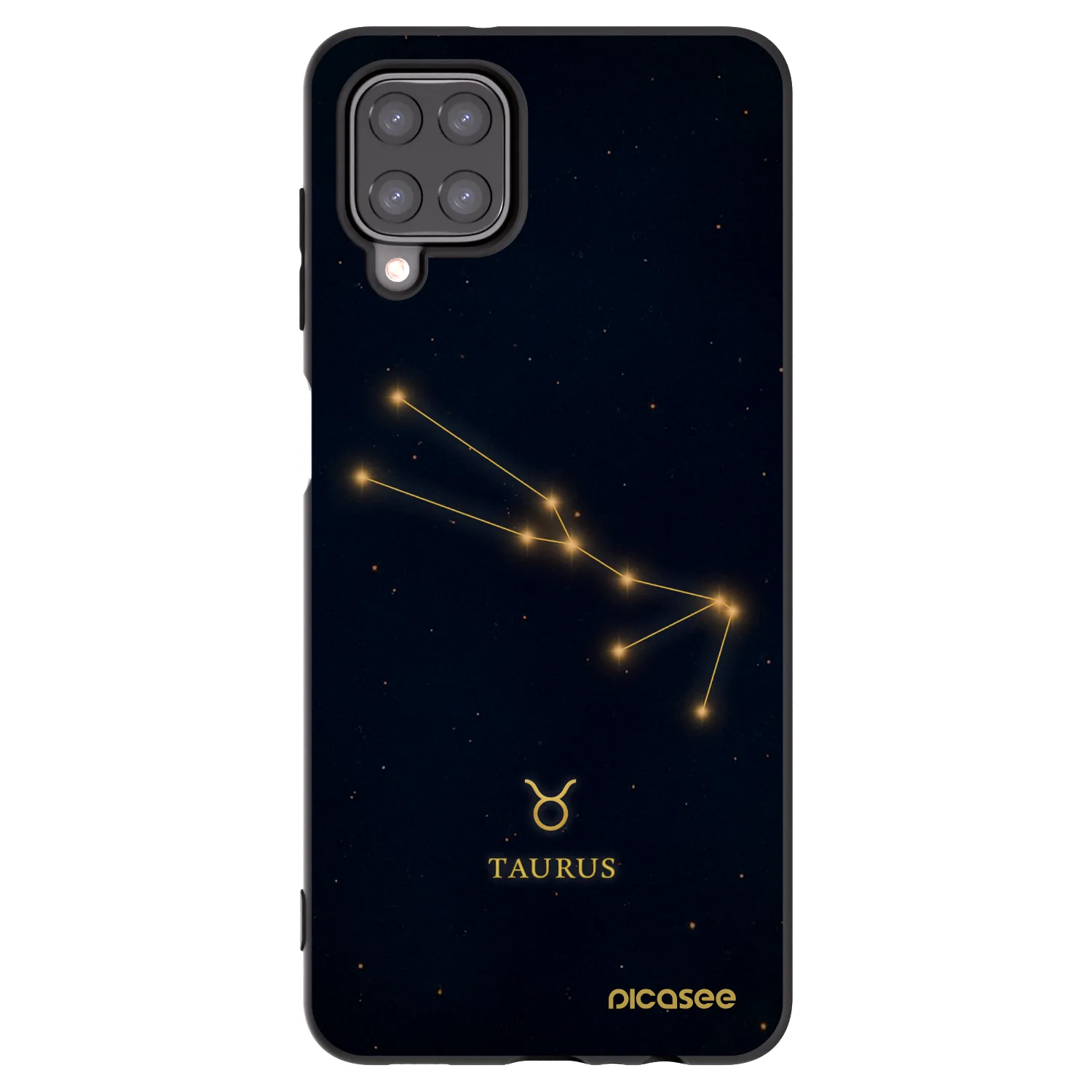 Picasee silikonový černý obal pro Samsung Galaxy A12 A125F - TAURUS