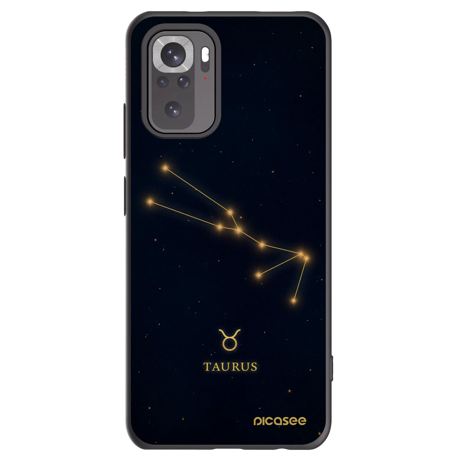 Picasee silikonový černý obal pro Xiaomi Redmi Note 10 - TAURUS