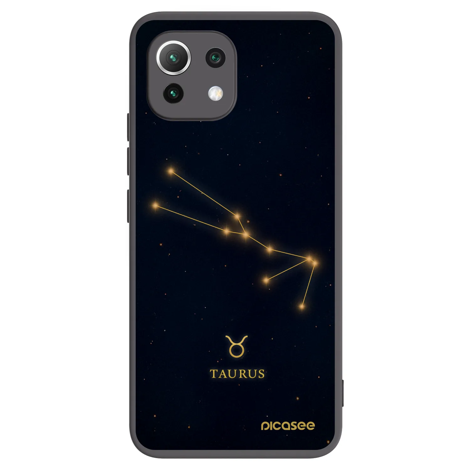 Picasee silikonový černý obal pro Xiaomi Mi 11 Lite - TAURUS