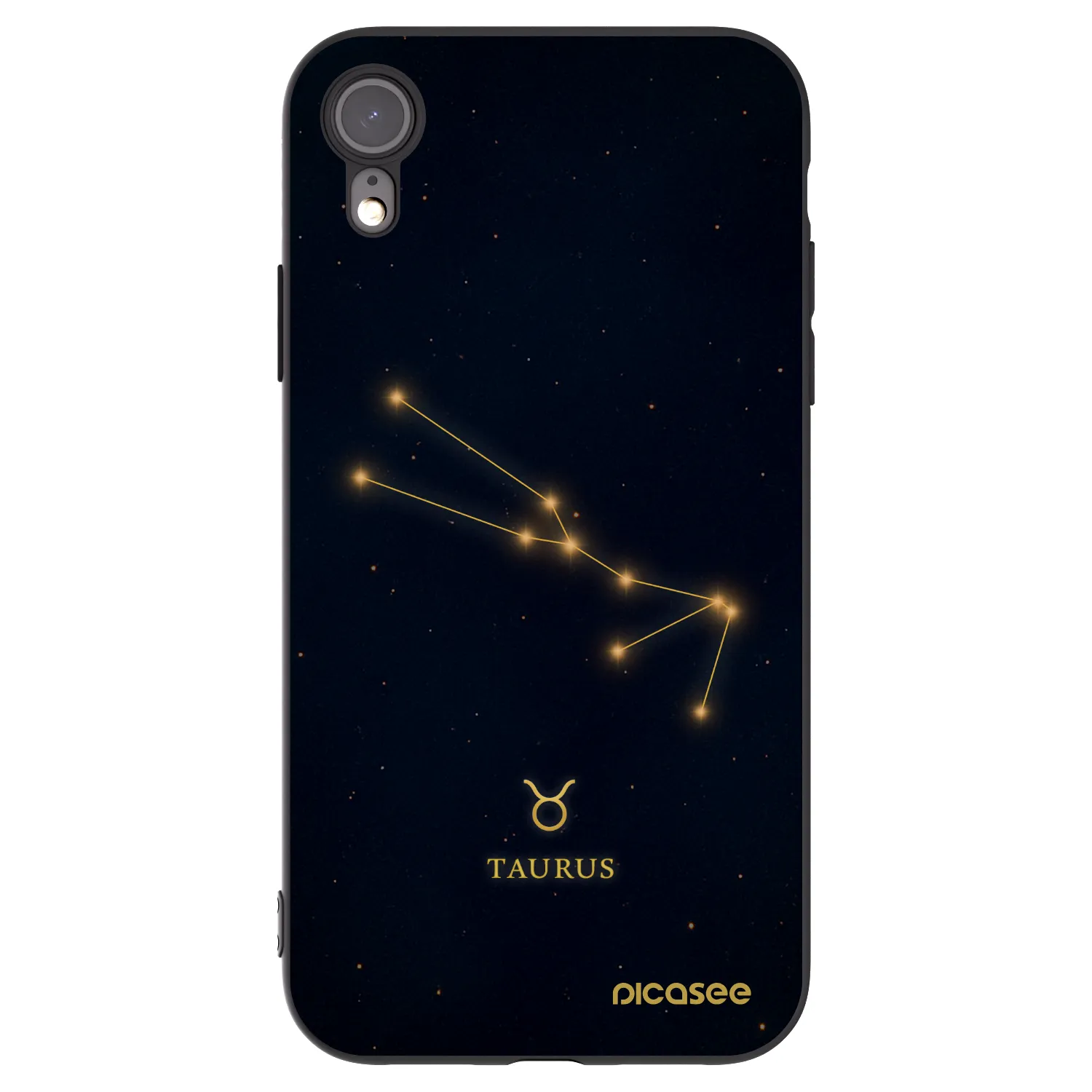 Picasee silikonový černý obal pro Apple iPhone XR - TAURUS