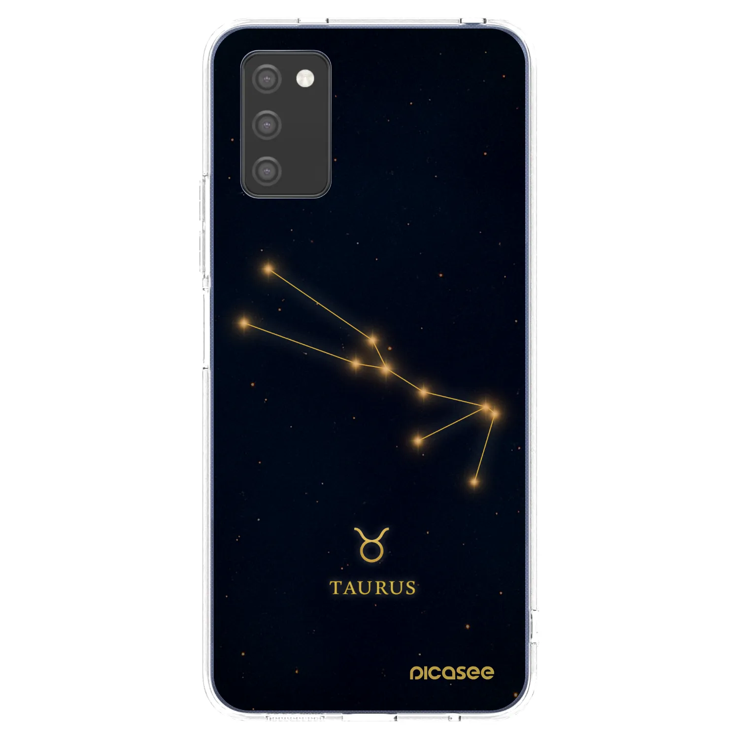 Picasee silikonový průhledný obal pro Samsung Galaxy A03s A037G - TAURUS