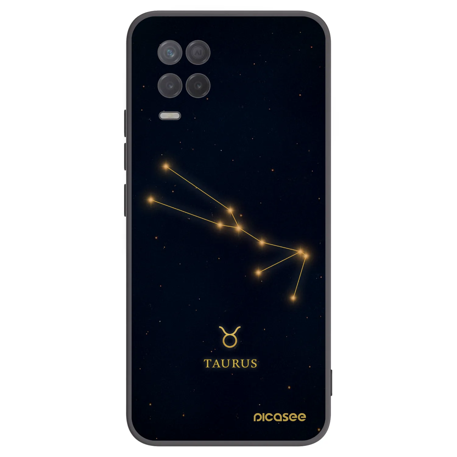 Picasee silikonový černý obal pro Realme 8 5G - TAURUS