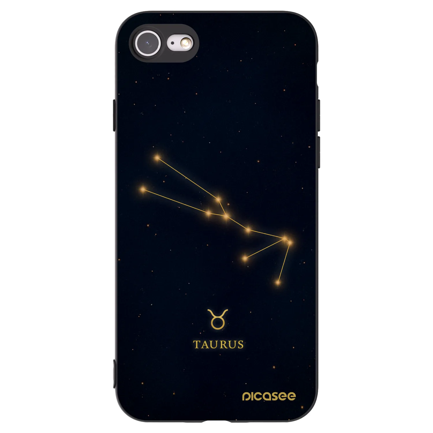 Picasee silikonový černý obal pro Apple iPhone SE 2022 - TAURUS