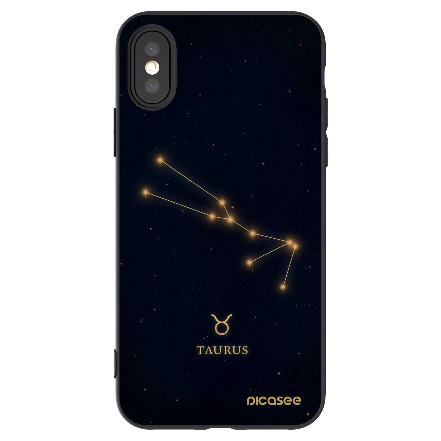 Picasee silikonový černý obal pro Apple iPhone X/XS - TAURUS