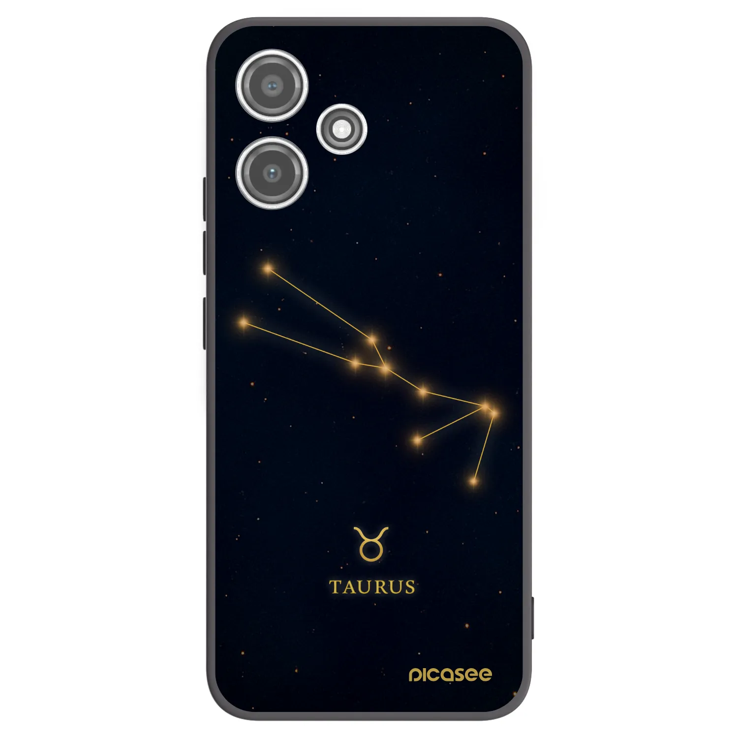 Picasee silikonový černý obal pro Xiaomi Redmi 12 5G - TAURUS