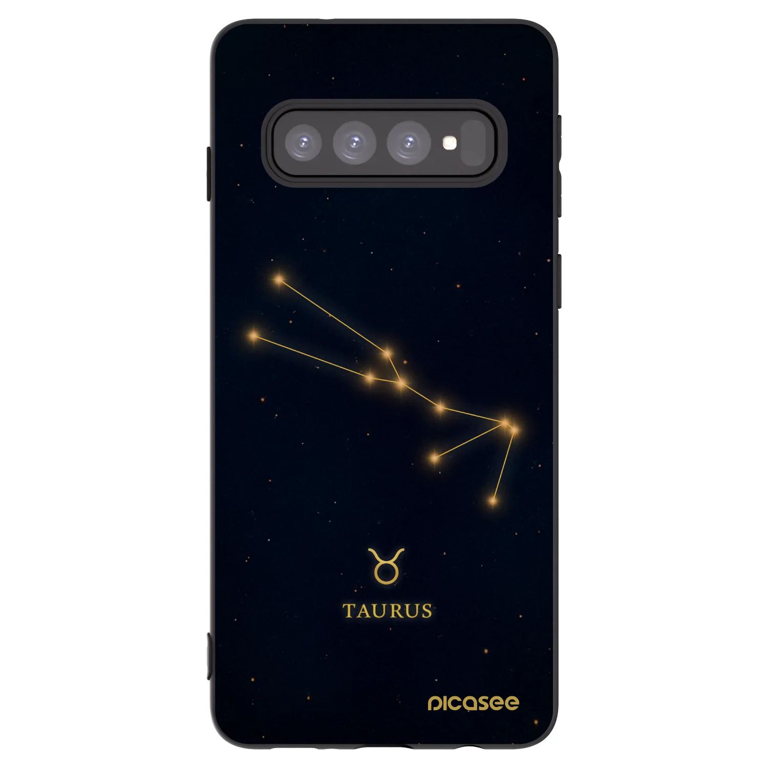 Picasee silikonový černý obal pro Samsung Galaxy S10 G973 - TAURUS