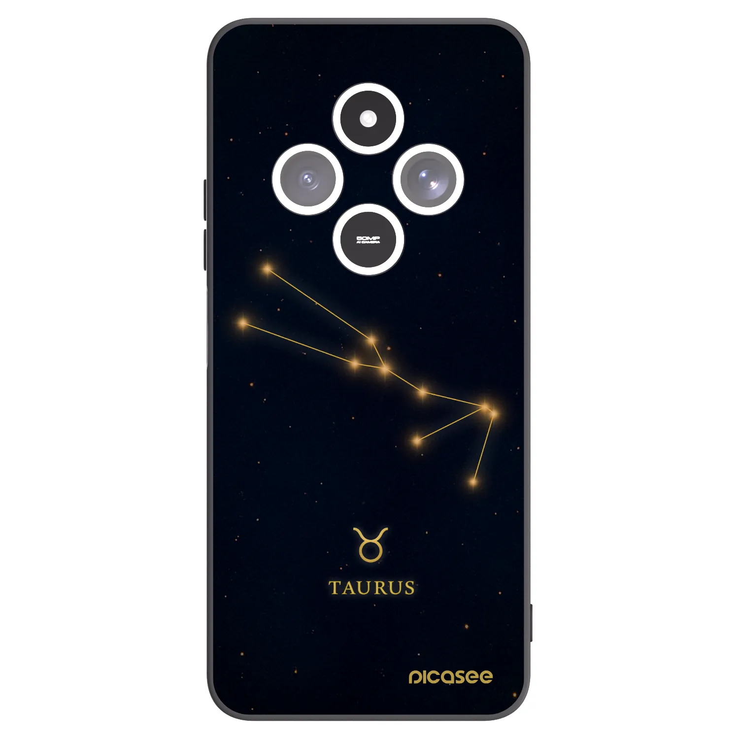 Picasee silikonový černý obal pro Xiaomi Redmi 14C - TAURUS