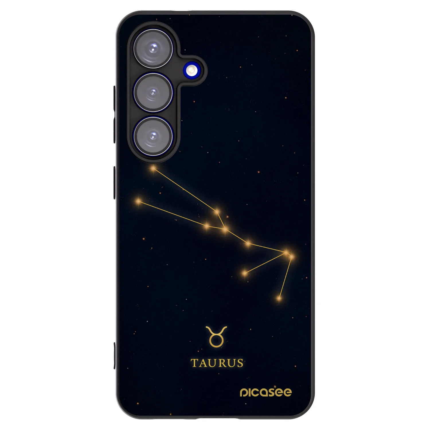 Picasee silikonový černý obal pro Samsung Galaxy S25 5G - TAURUS