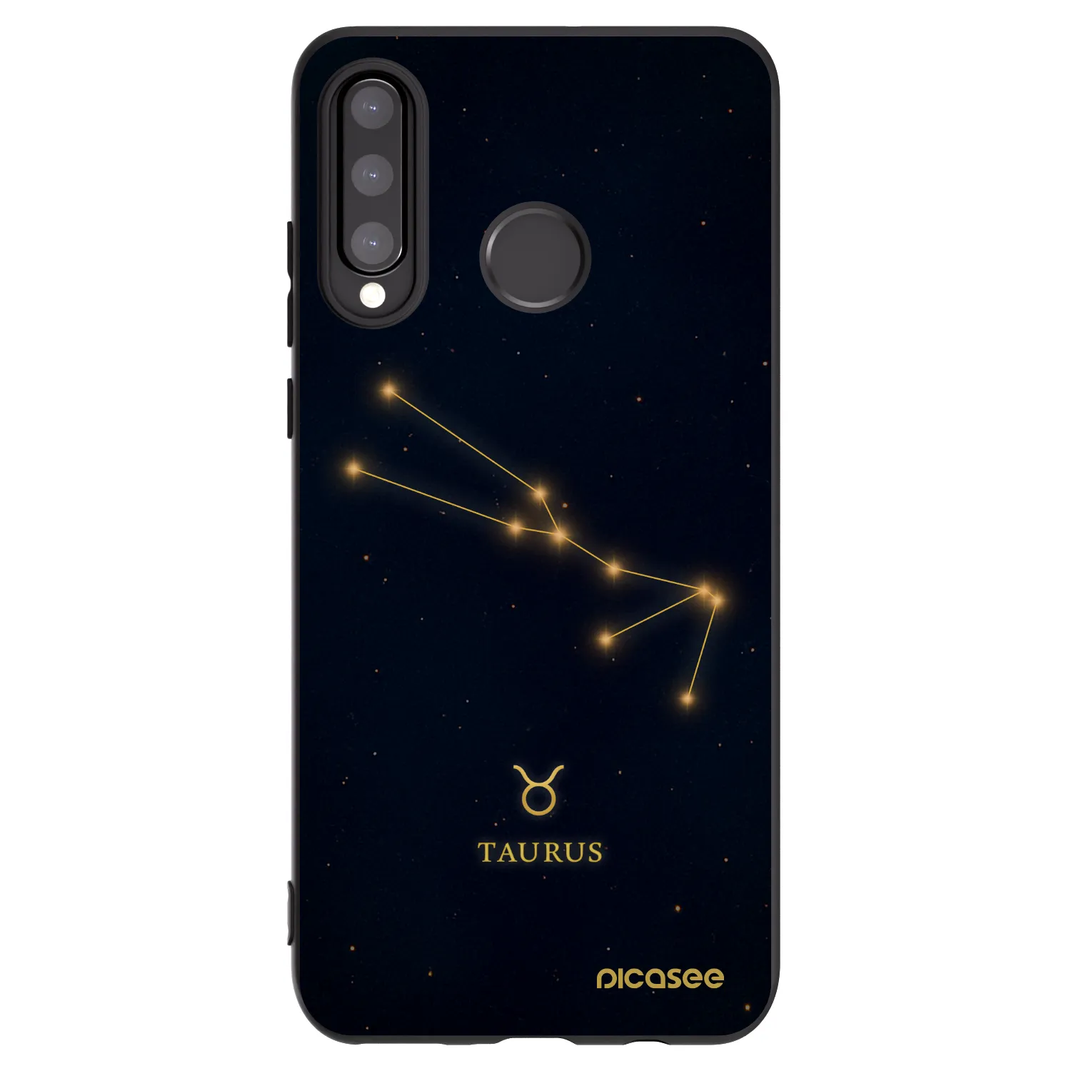 Picasee silikonový černý obal pro Huawei P30 Lite - TAURUS