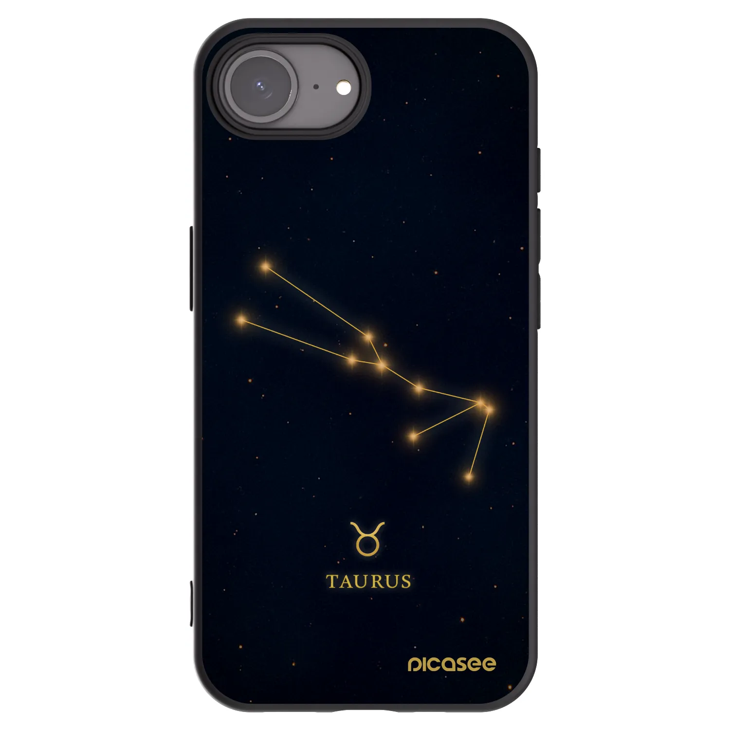 Picasee silikonový černý obal pro Apple iPhone 17e - TAURUS