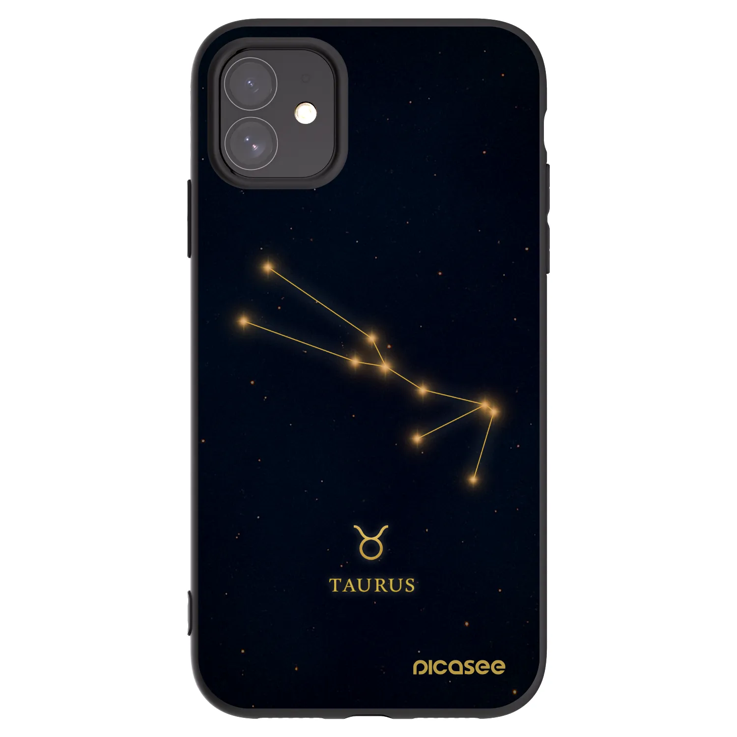 Picasee silikonový černý obal pro Apple iPhone 11 - TAURUS