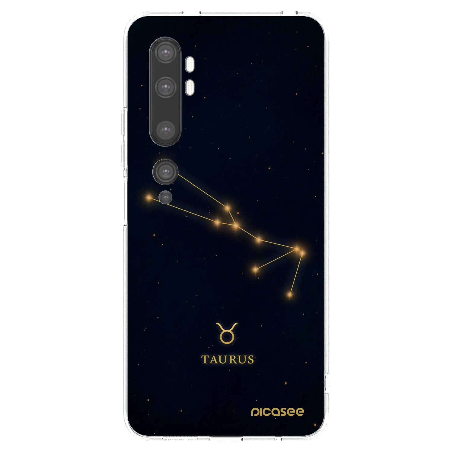 Picasee silikonový průhledný obal pro Xiaomi Mi Note 10 (Pro) - TAURUS