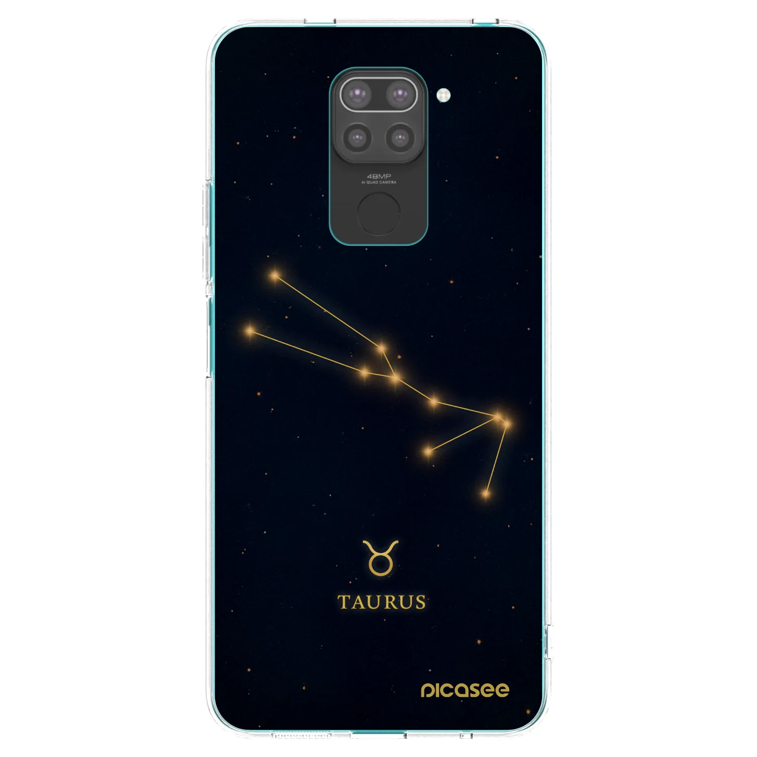 Picasee silikonový černý obal pro Xiaomi Redmi Note 9 - TAURUS