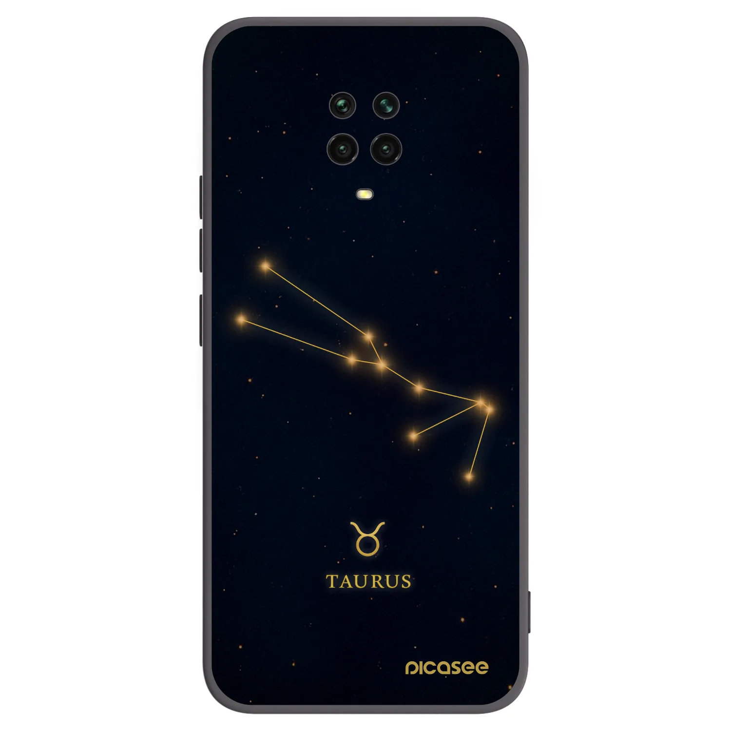 Picasee silikonový černý obal pro Xiaomi Redmi Note 9S - TAURUS
