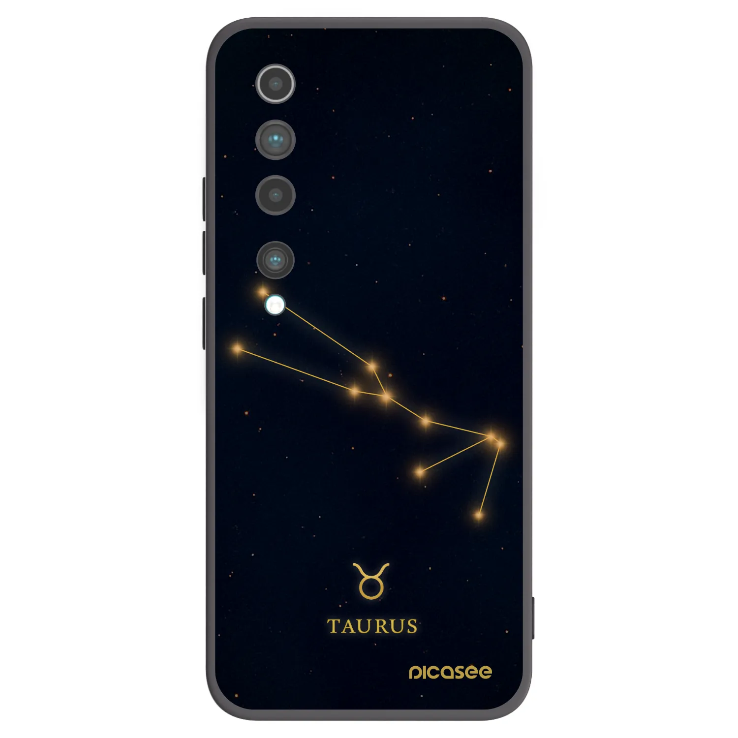 Picasee silikonový černý obal pro Xiaomi Mi 10 - TAURUS