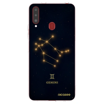 Picasee silikonový průhledný obal pro Samsung Galaxy A20s - GEMINI