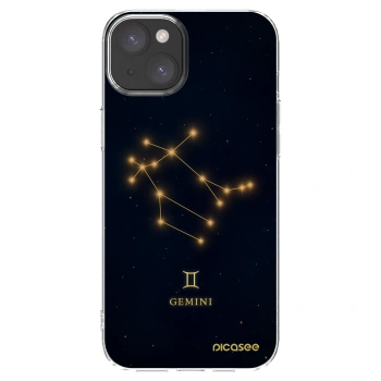 Picasee silikonový průhledný obal pro Apple iPhone 15 Plus - GEMINI