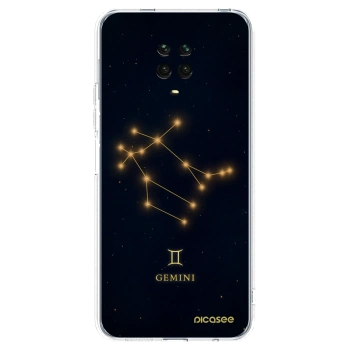 Picasee silikonový průhledný obal pro Xiaomi Redmi Note 9 Pro - GEMINI