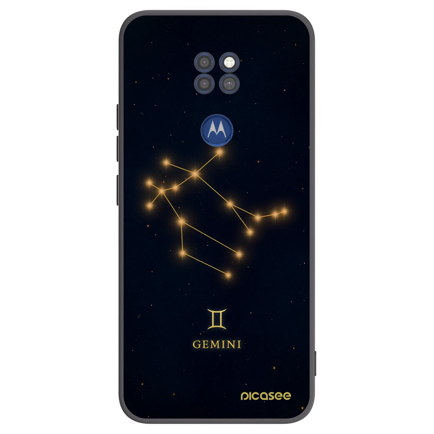 Picasee silikonový černý obal pro Motorola Moto G9 Play - GEMINI