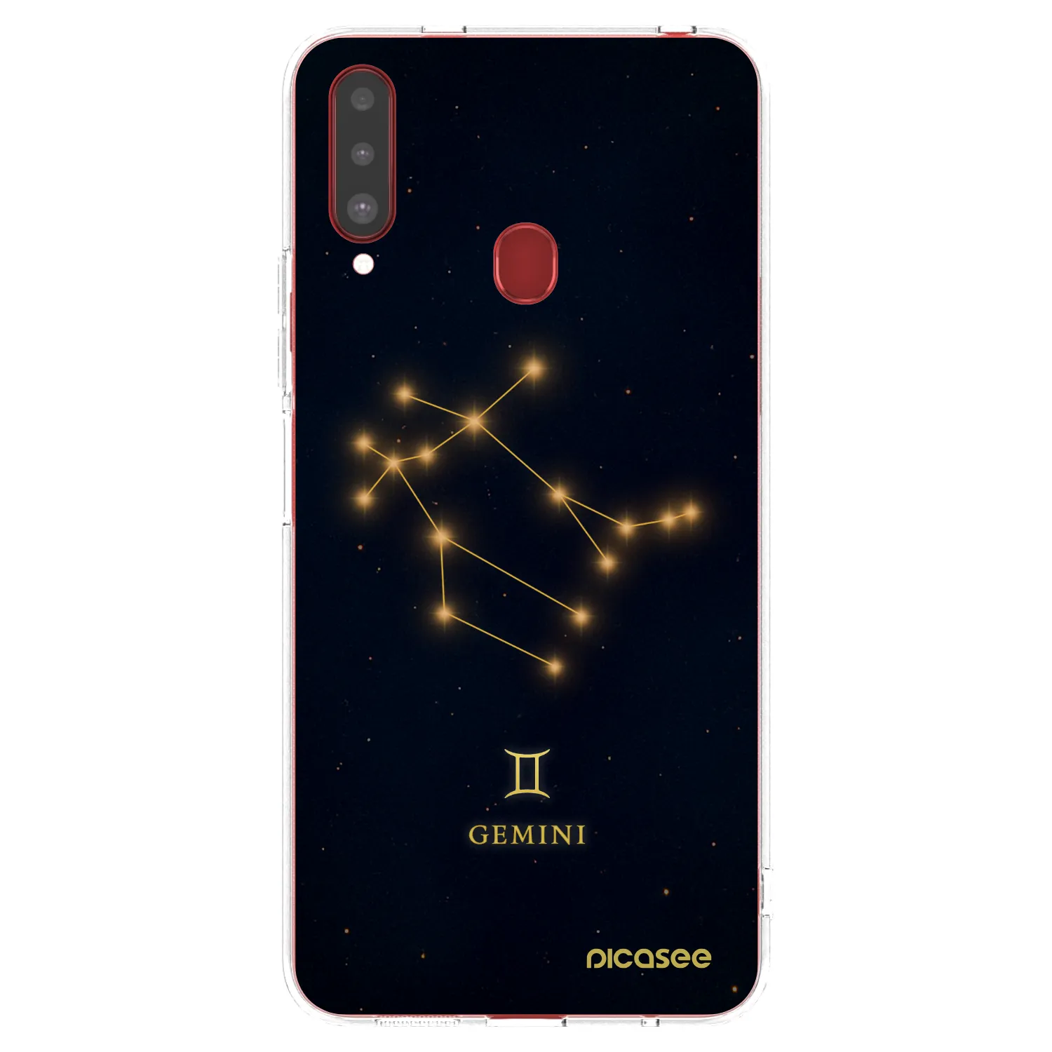 Picasee silikonový průhledný obal pro Samsung Galaxy A20s - GEMINI