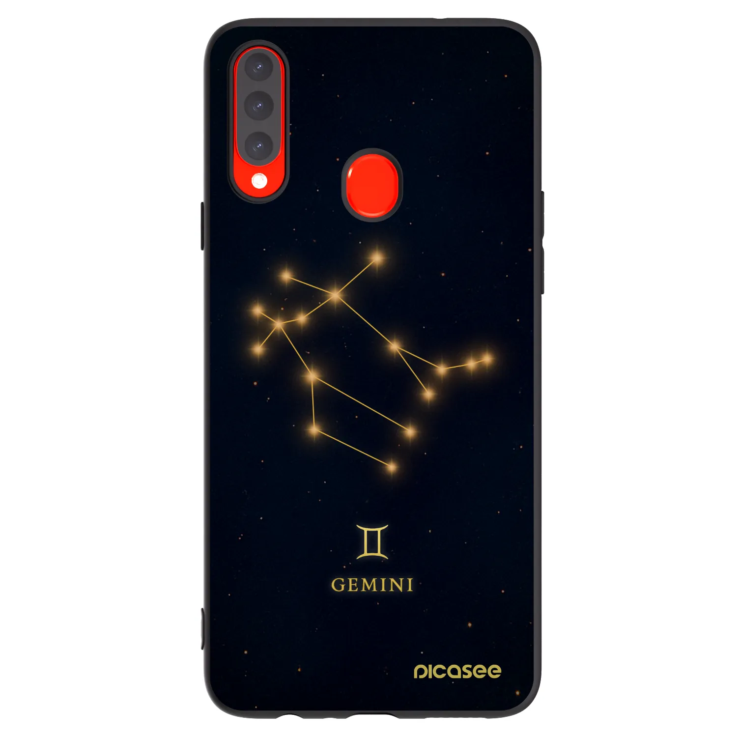 Picasee silikonový černý obal pro Samsung Galaxy A20s - GEMINI