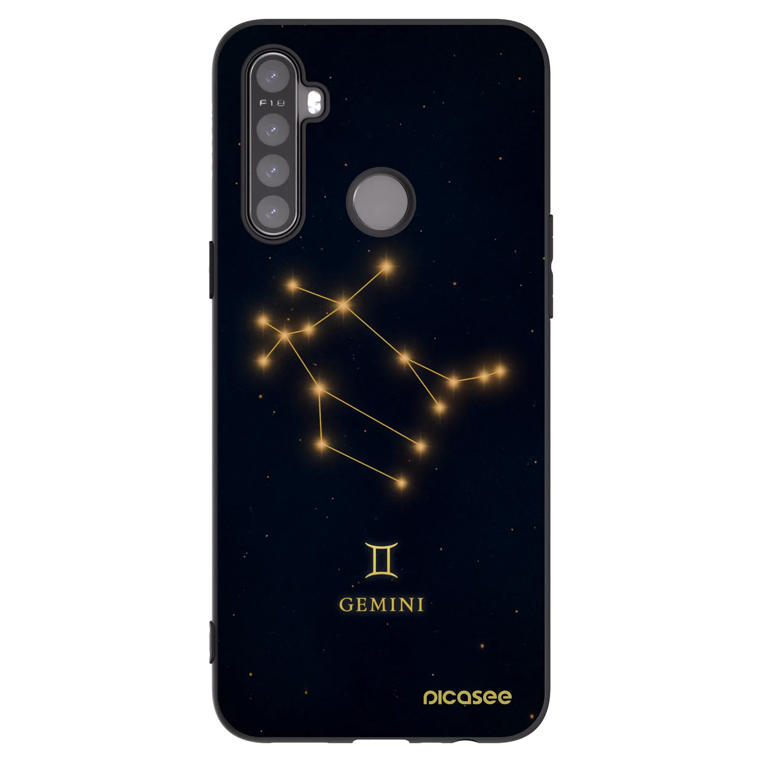 Picasee silikonový černý obal pro Realme 6i - GEMINI