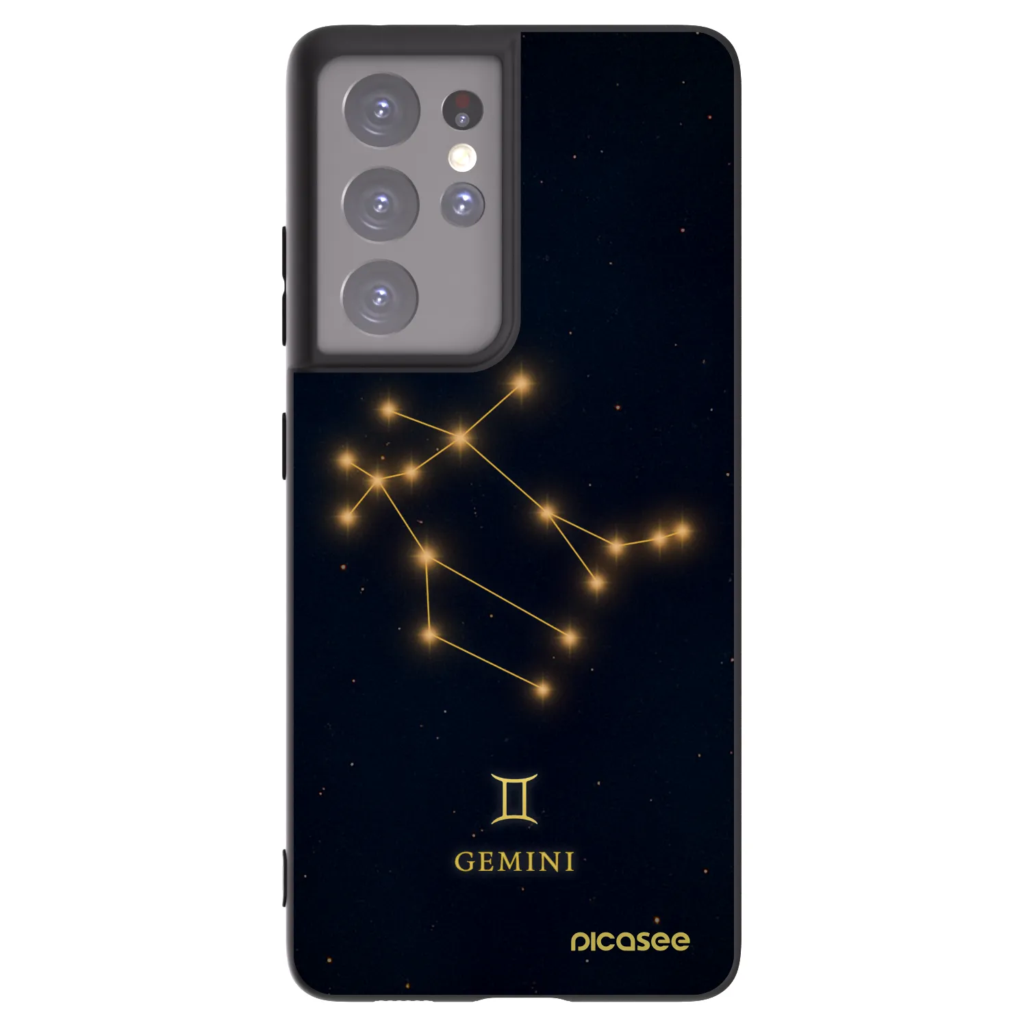 Picasee silikonový černý obal pro Samsung Galaxy S21 Ultra 5G G998B - GEMINI