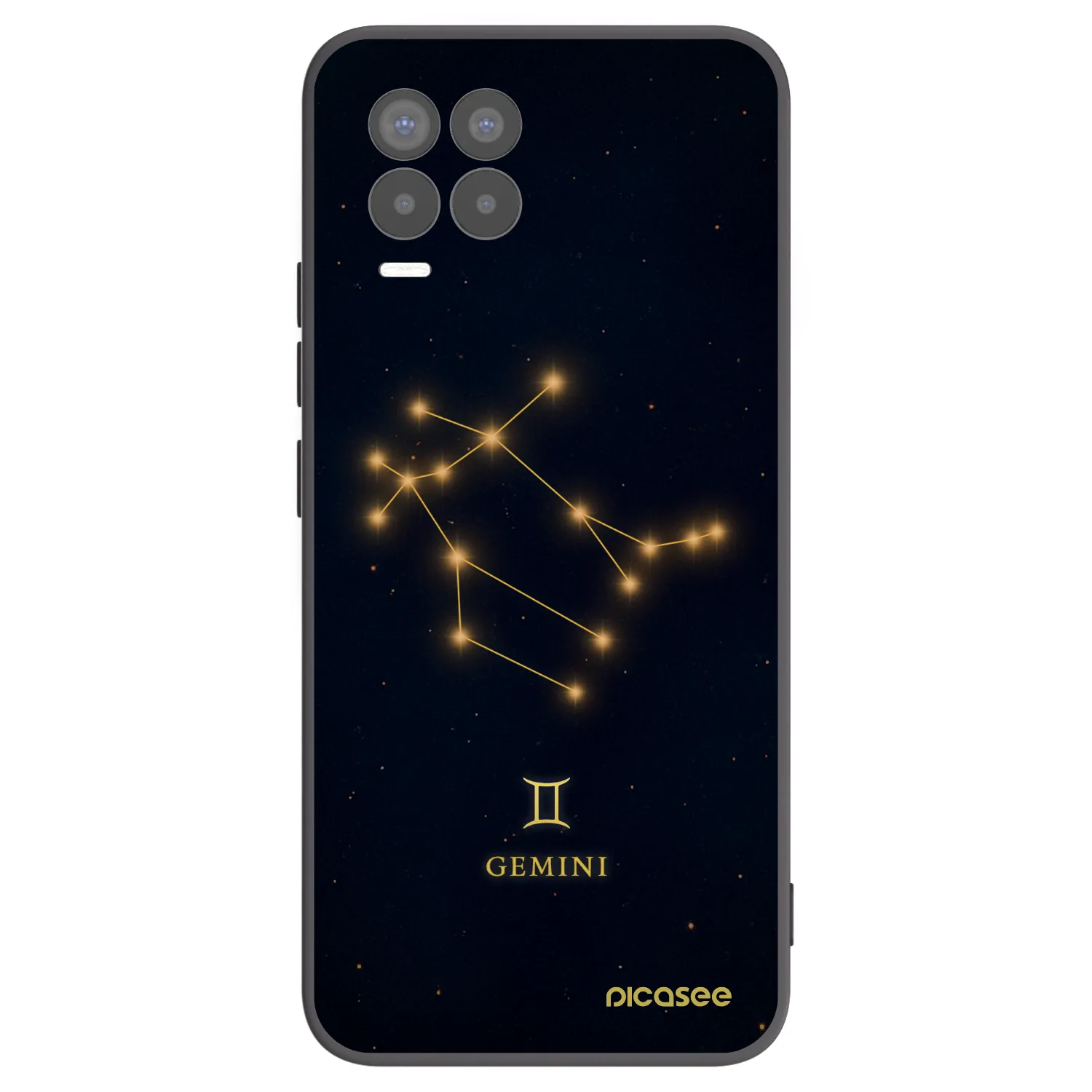 Picasee silikonový černý obal pro Realme 8 Pro - GEMINI