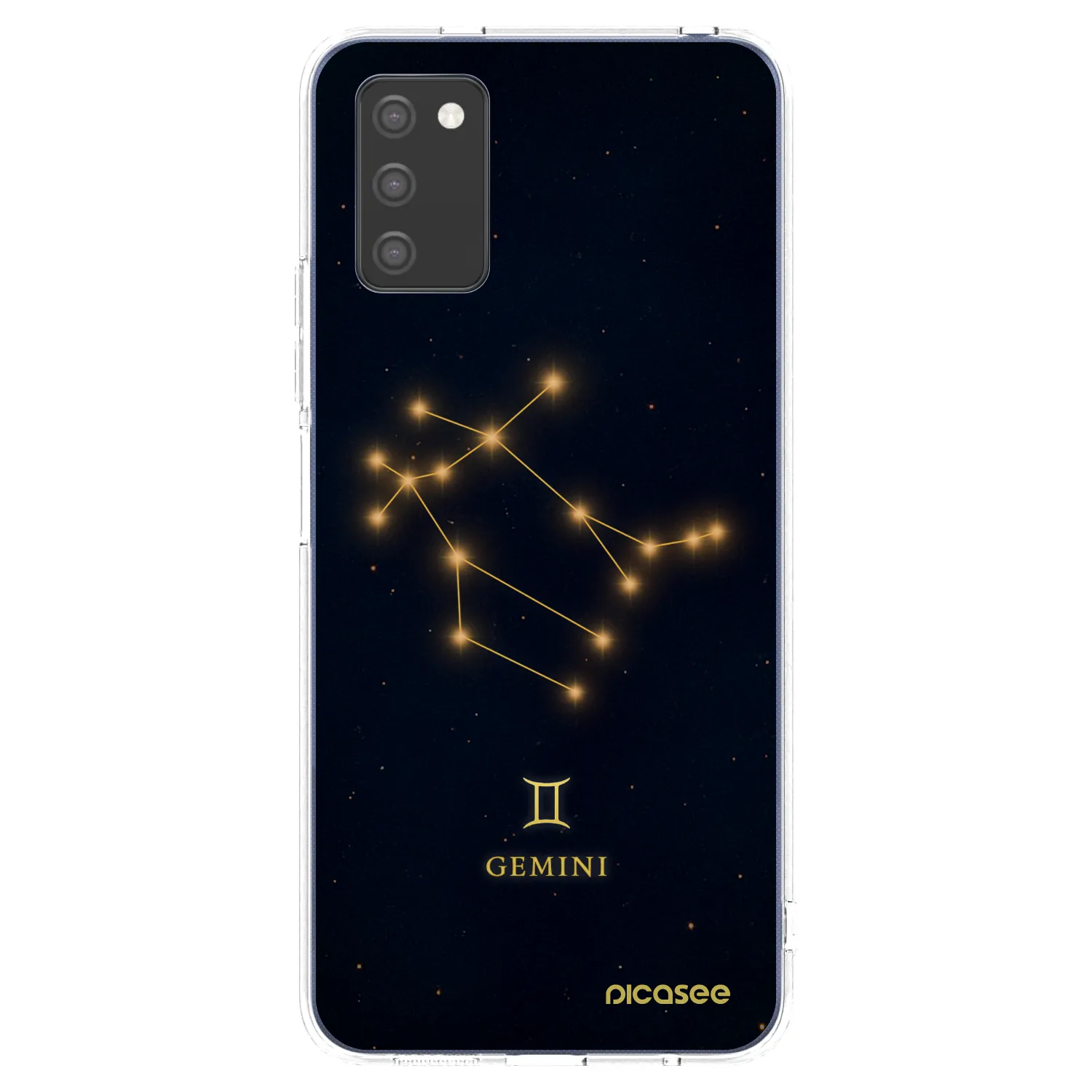 Picasee silikonový průhledný obal pro Samsung Galaxy A03s A037G - GEMINI