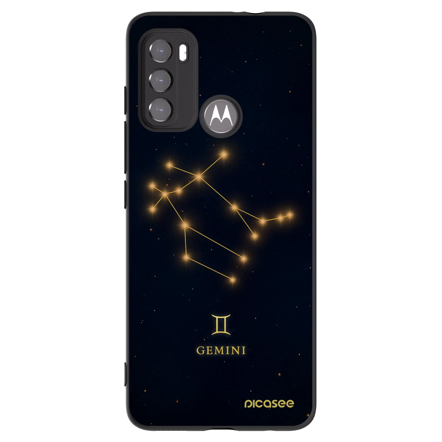 Picasee silikonový černý obal pro Motorola Moto G60 - GEMINI
