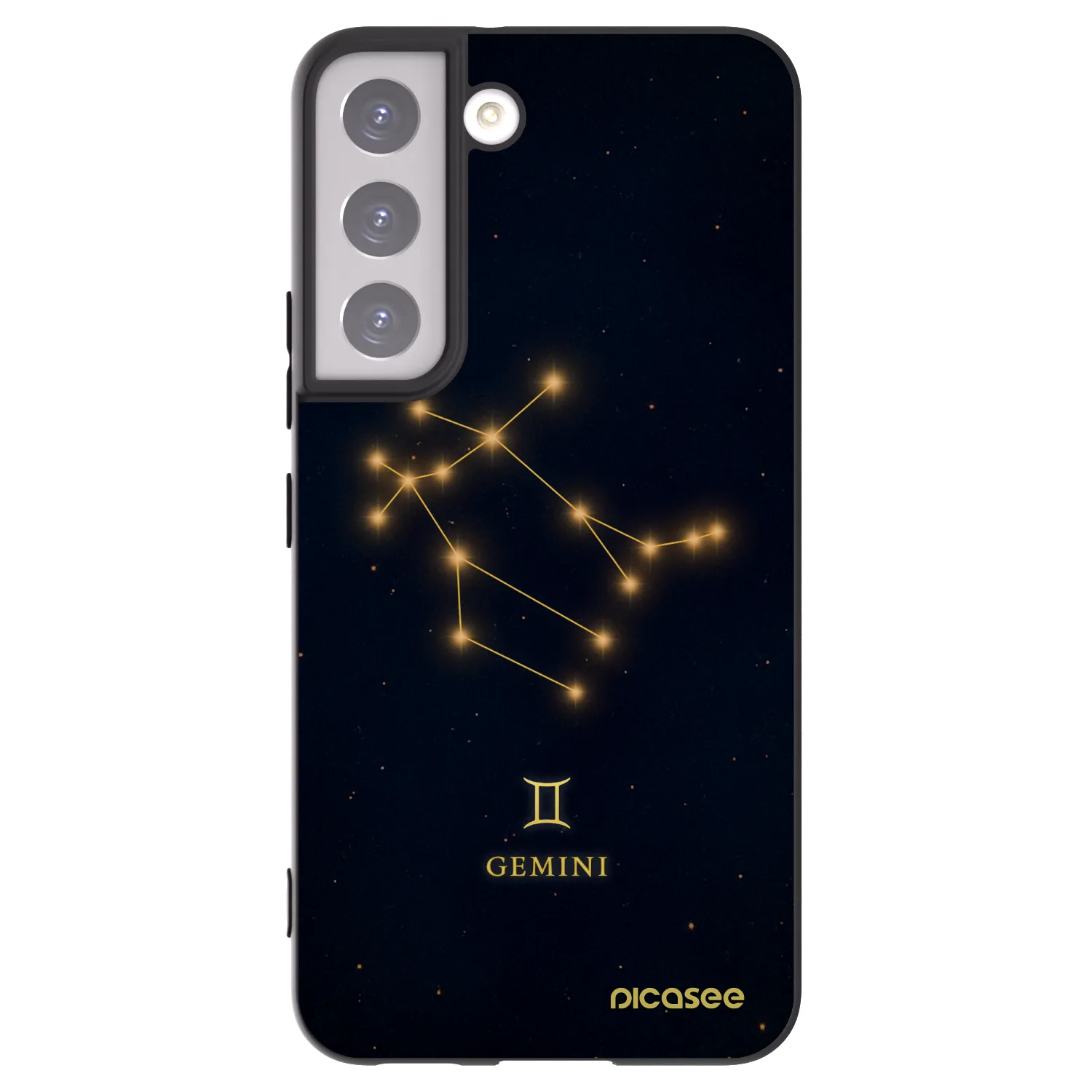 Picasee silikonový černý obal pro Samsung Galaxy S22 5G - GEMINI