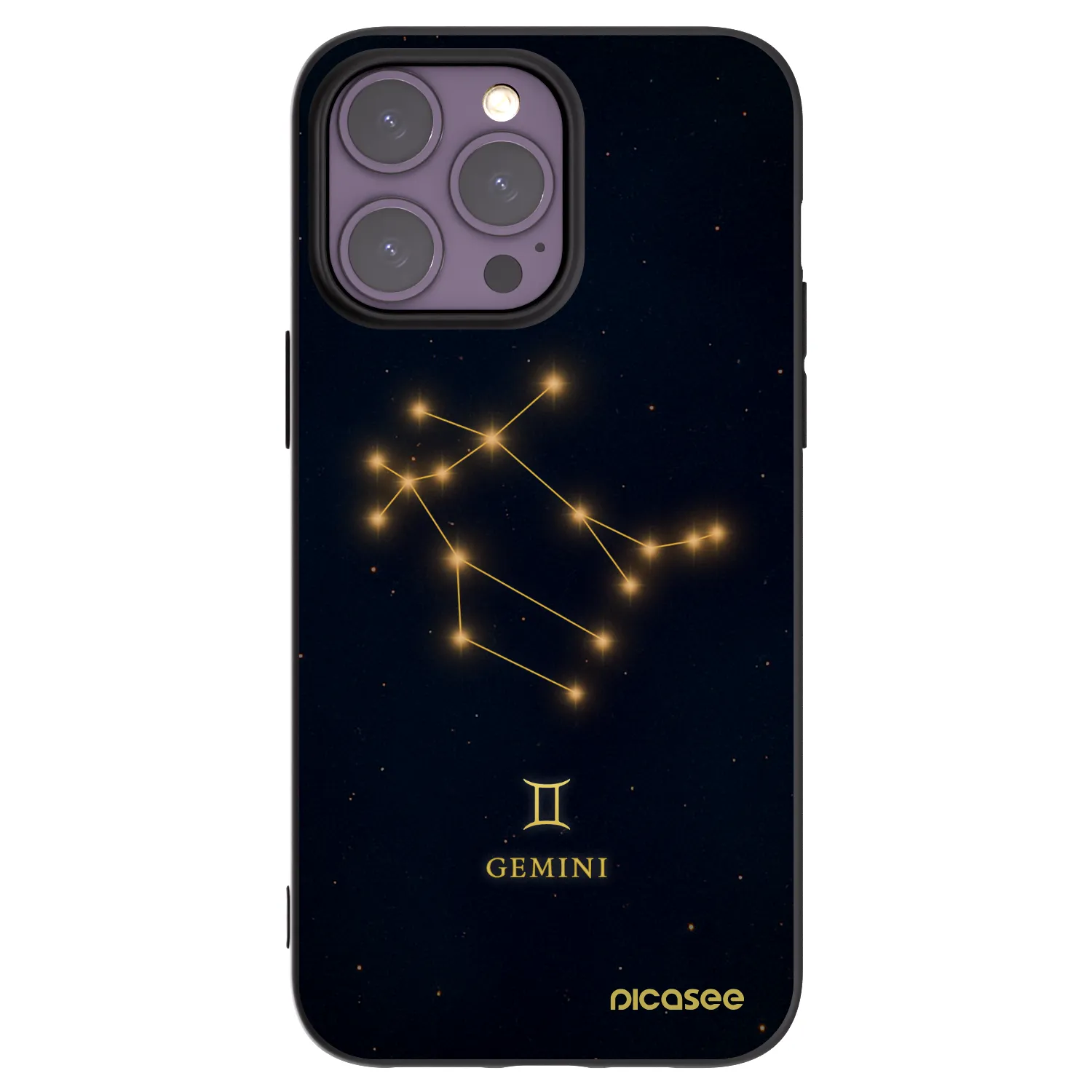 Picasee silikonový černý obal pro Apple iPhone 14 Pro Max - GEMINI
