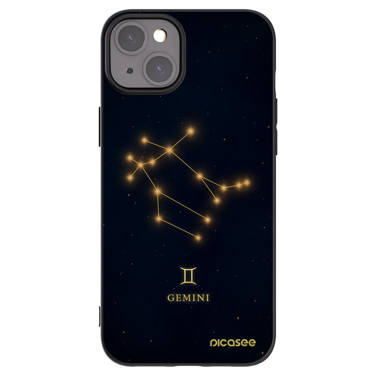 Picasee silikonový černý obal pro Apple iPhone 15 Plus - GEMINI