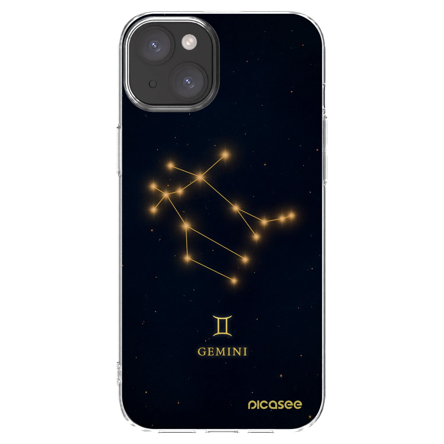 Picasee silikonový průhledný obal pro Apple iPhone 15 Plus - GEMINI