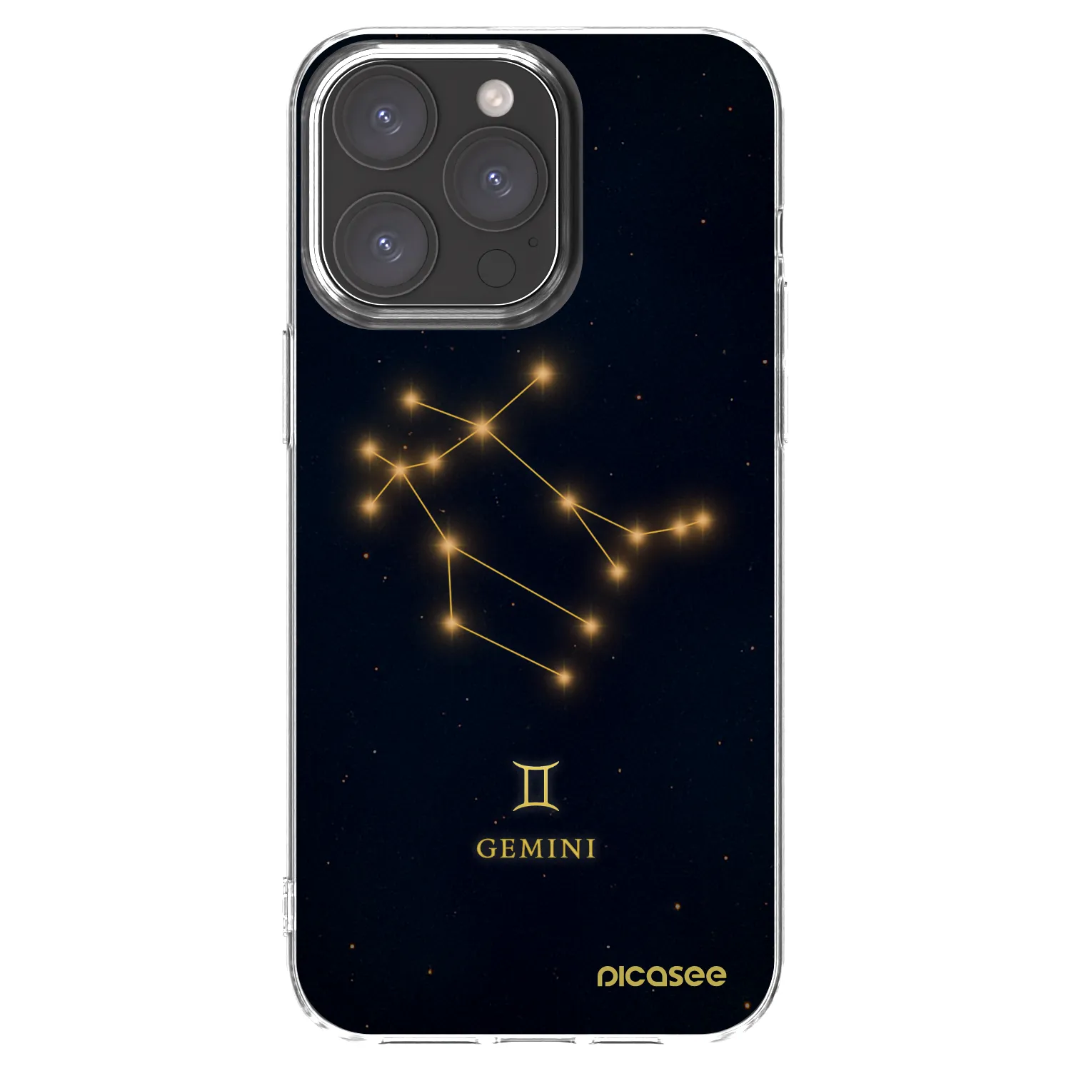 Picasee silikonový průhledný obal pro Apple iPhone 15 Pro Max - GEMINI