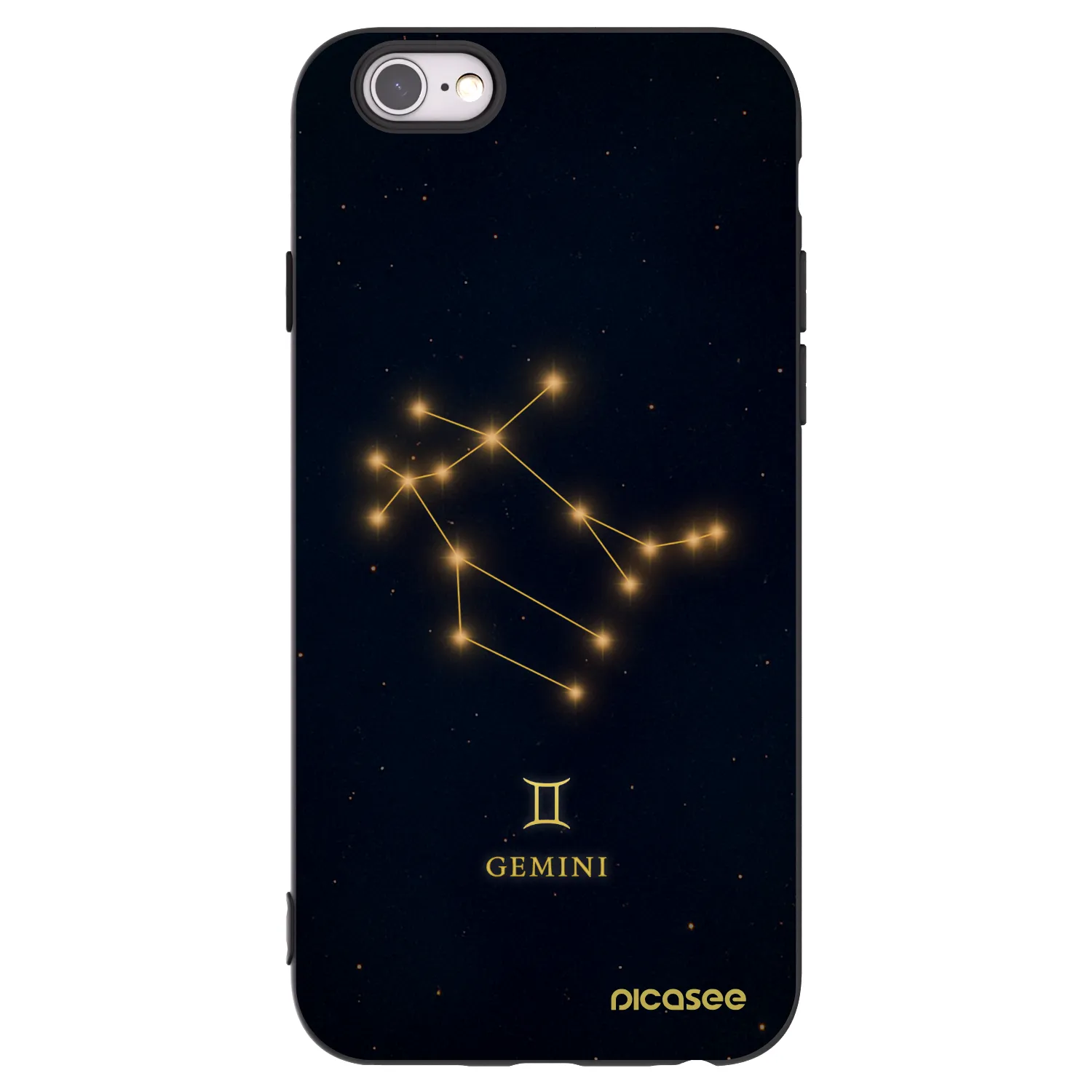 Picasee silikonový černý obal pro Apple iPhone 6/6S - GEMINI