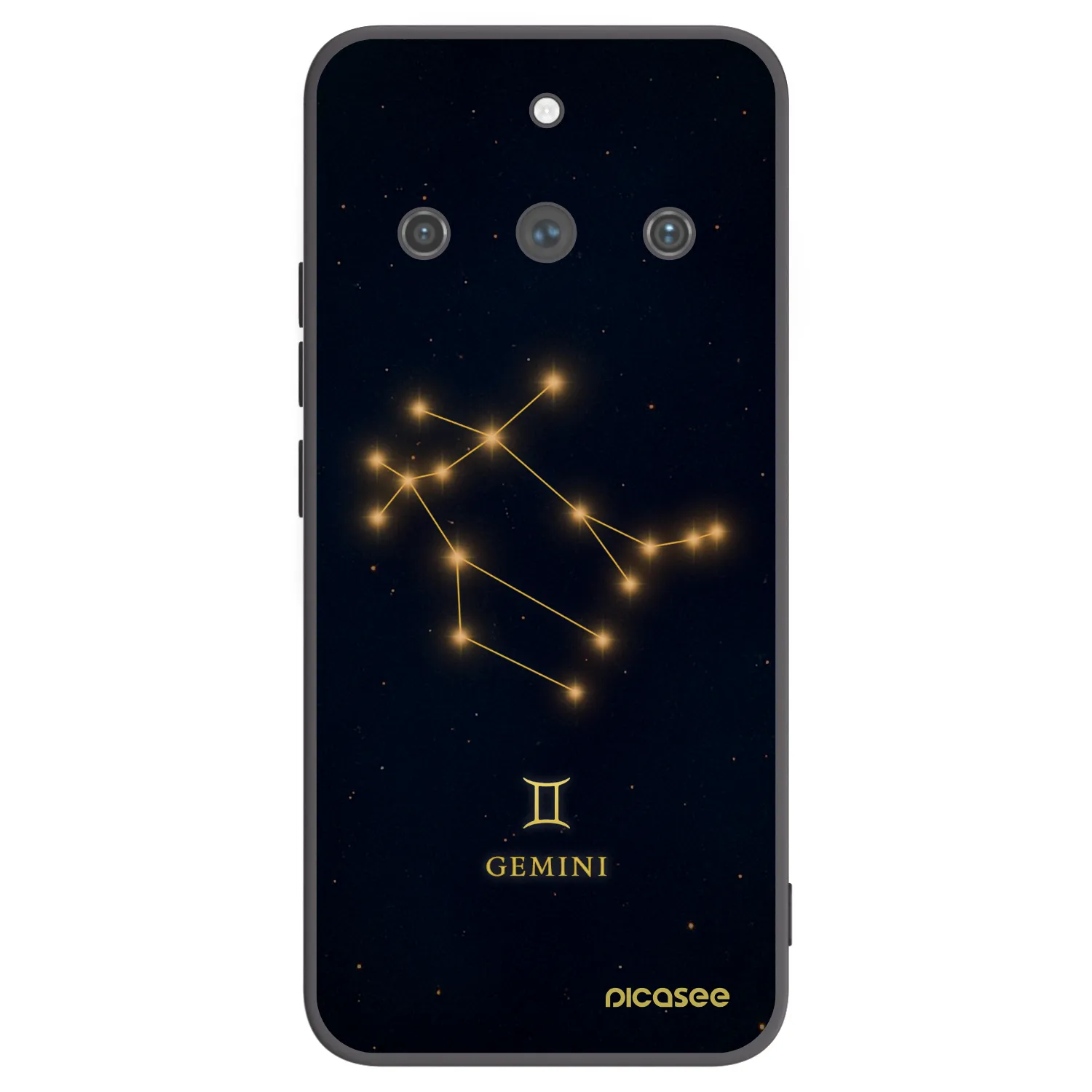 Picasee silikonový černý obal pro Realme 11 Pro+ - GEMINI