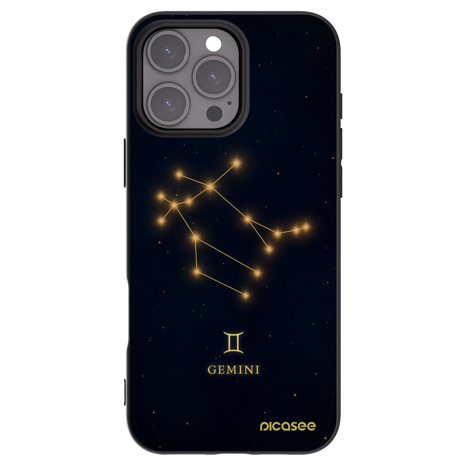 Picasee silikonový černý obal pro Apple iPhone 16 Pro Max - GEMINI