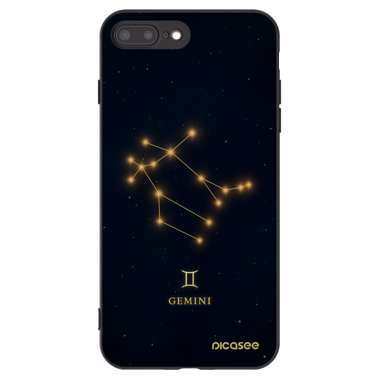 Picasee silikonový černý obal pro Apple iPhone 8 Plus - GEMINI
