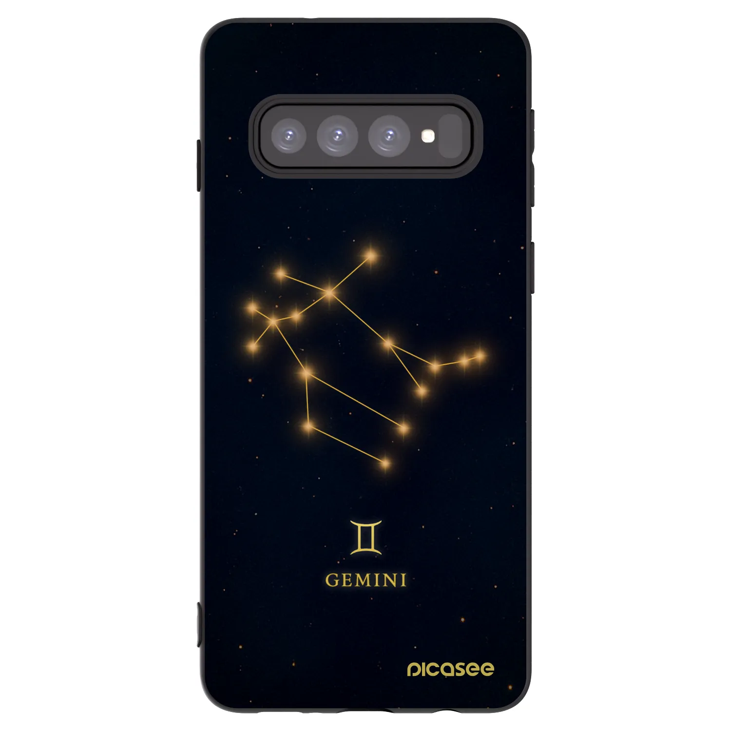 Picasee silikonový černý obal pro Samsung Galaxy S10 G973 - GEMINI