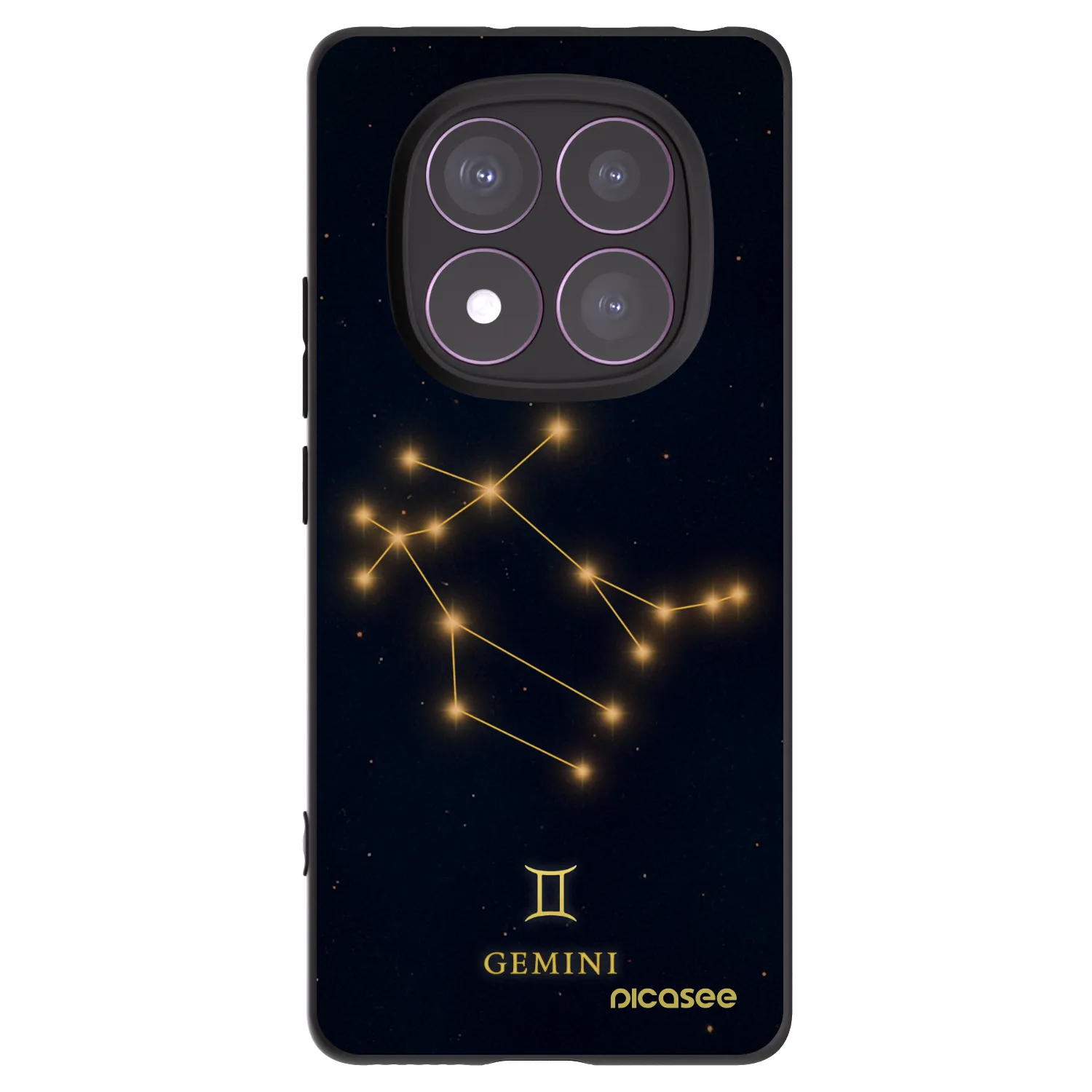 Picasee silikonový černý obal pro Xiaomi Redmi Note 14 Pro 4G - GEMINI