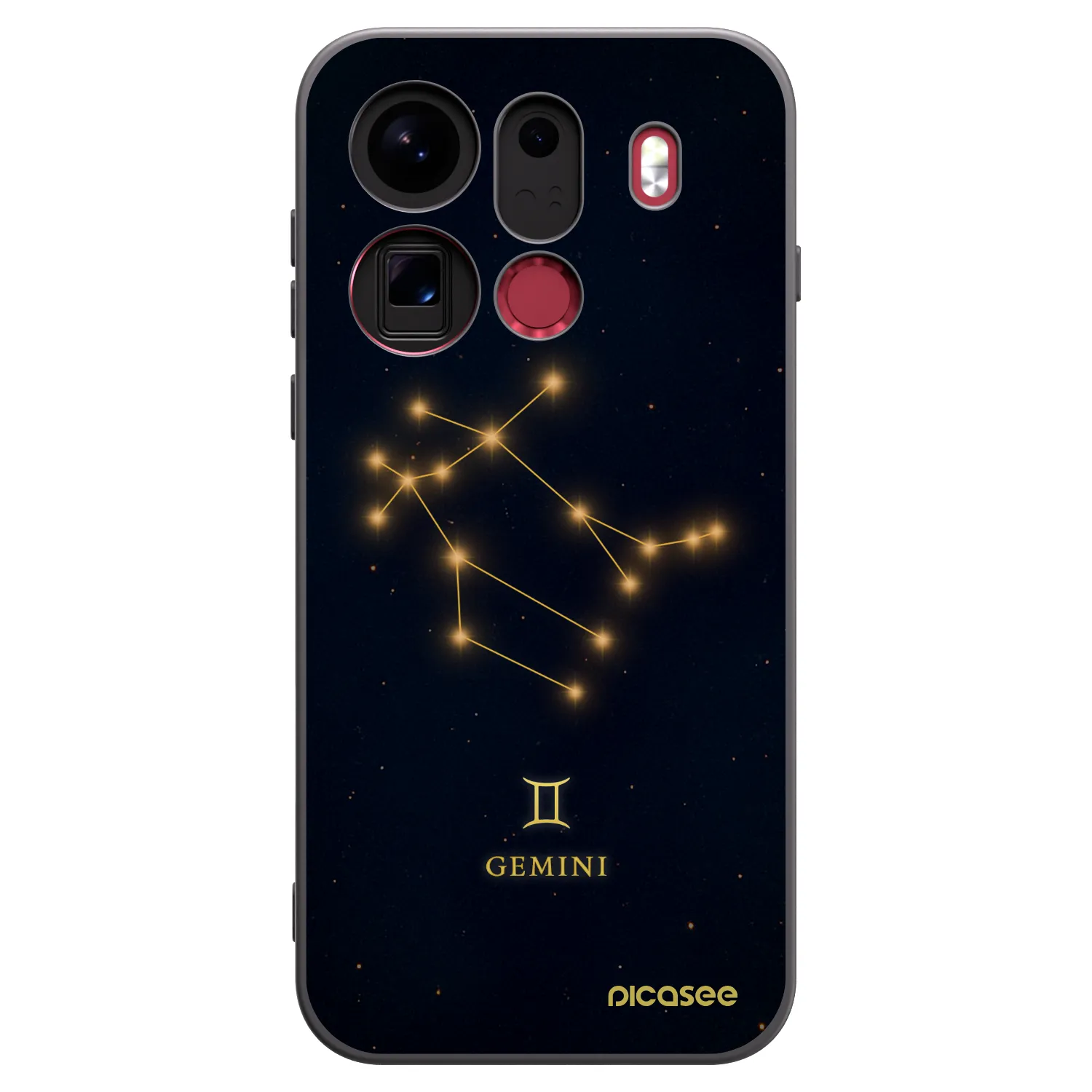 Picasee silikonový černý obal pro OPPO Find X9 Pro - GEMINI