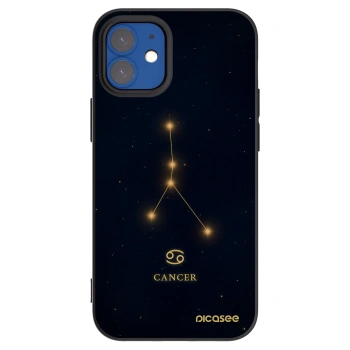 Picasee silikonový černý obal pro Apple iPhone 12 mini - CANCER