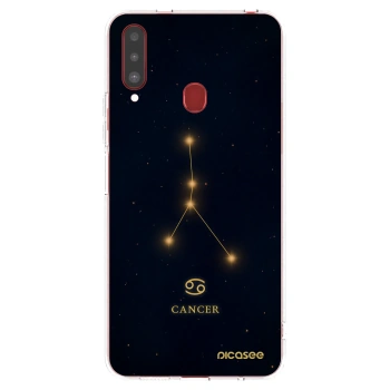 Picasee silikonový průhledný obal pro Samsung Galaxy A20s - CANCER