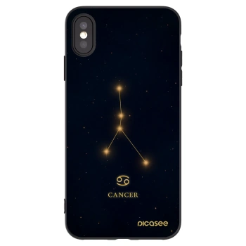 Picasee silikonový černý obal pro Apple iPhone XS Max - CANCER