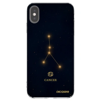 Picasee silikonový průhledný obal pro Apple iPhone XS Max - CANCER